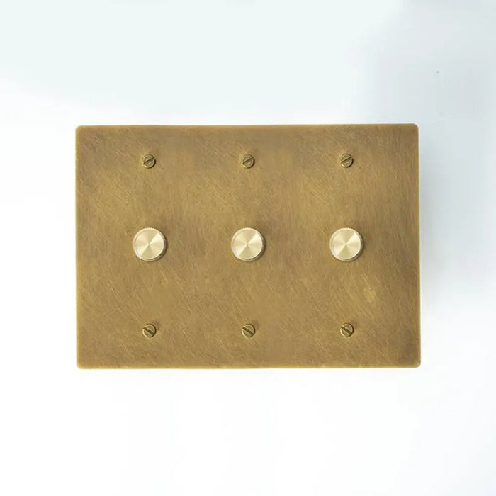 Brass Rotary Dimmer Switch (1 to 5 Gang) - Simprolos