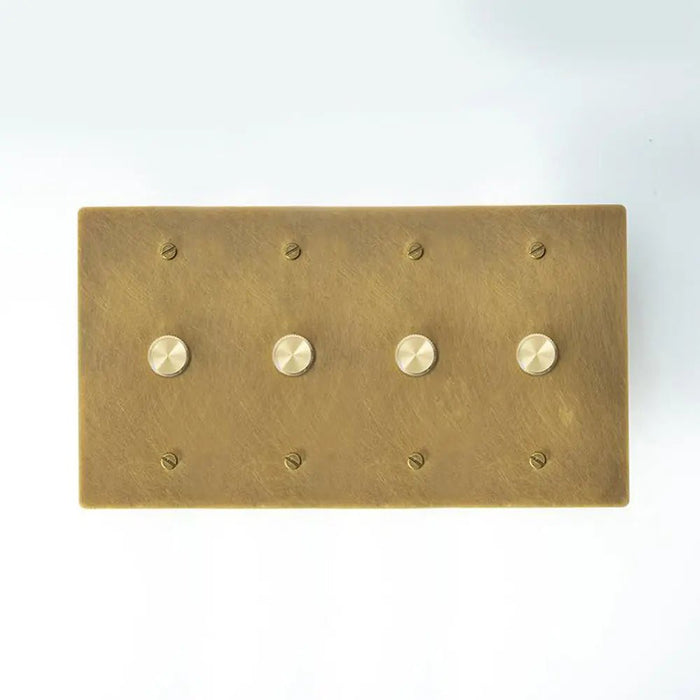 Brass Rotary Dimmer Switch (1 to 5 Gang) - Simprolos