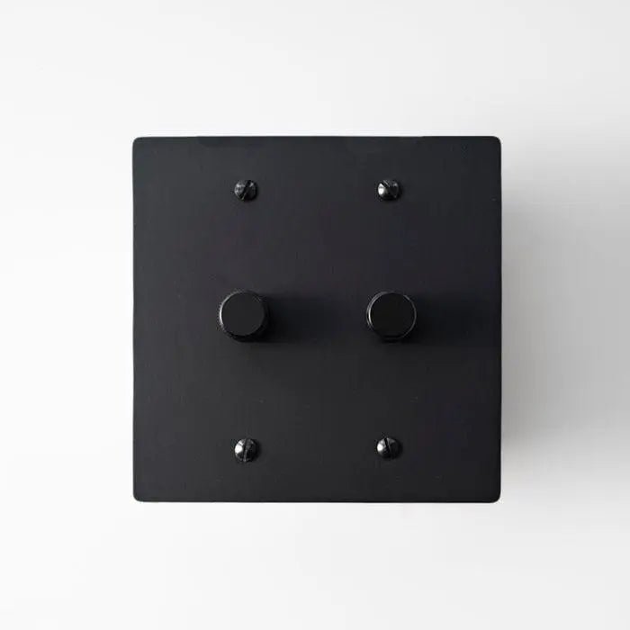 Brass Rotary Dimmer Switch (2 - Gang) - Simprolos