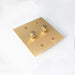 Brass Rotary Dimmer Switch (2 - Gang) - Simprolos