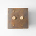 Brass Rotary Dimmer Switch (2 - Gang) - Simprolos