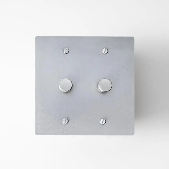 Brass Rotary Dimmer Switch (2 - Gang) - Simprolos