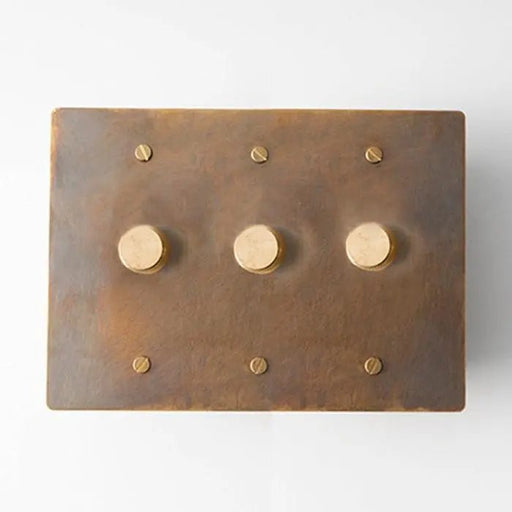 Brass Rotary Dimmer Switch (3 - Gang) - Simprolos