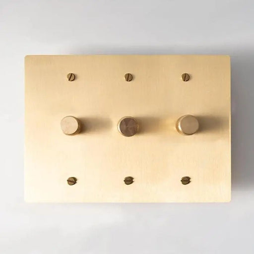 Brass Rotary Dimmer Switch (3 - Gang) - Simprolos