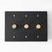 Brass Rotary Dimmer Switch (3 - Gang) - Simprolos