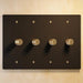Brass Rotary Dimmer Switch (4 - Gang) - Simprolos