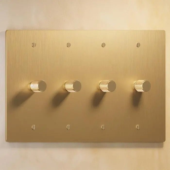 Brass Rotary Dimmer Switch (4 - Gang) - Simprolos