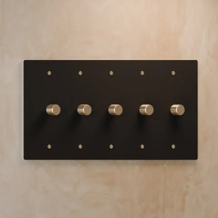 Brass Rotary Dimmer Switch (5 - Gang) - Simprolos