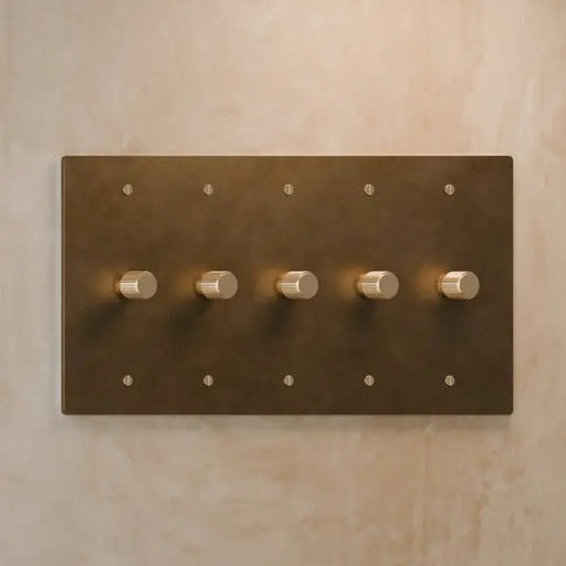 Brass Rotary Dimmer Switch (5 - Gang) - Simprolos