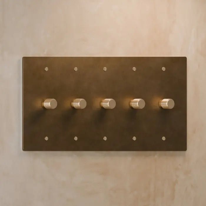 Brass Rotary Dimmer Switch (5 - Gang) - Simprolos