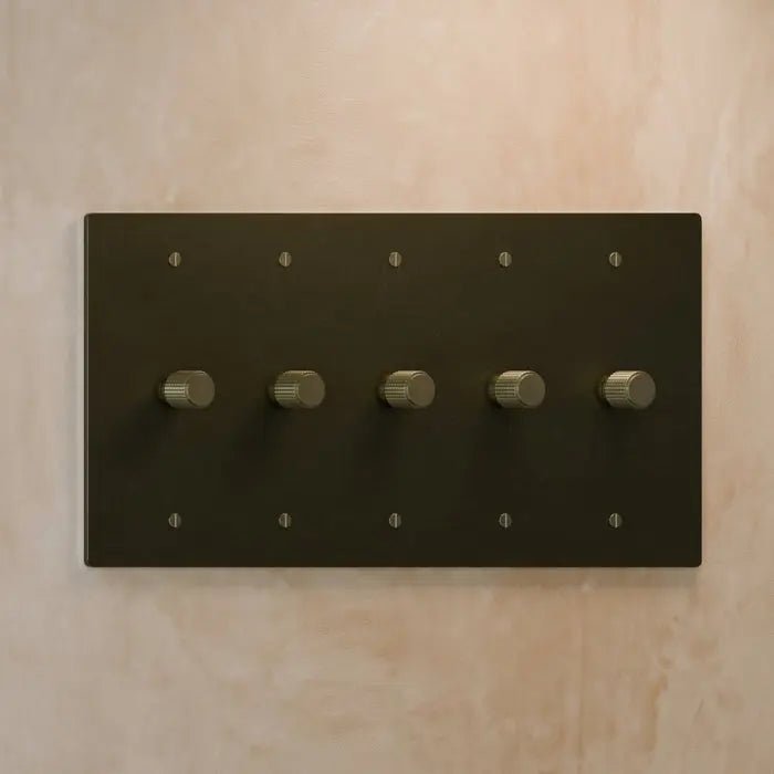 Brass Rotary Dimmer Switch (5 - Gang) - Simprolos