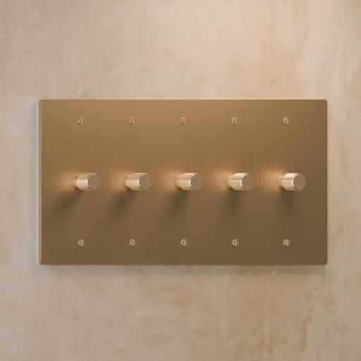 Brass Rotary Dimmer Switch (5 - Gang) - Simprolos