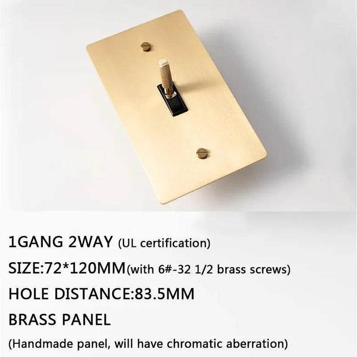 Brass Toggle Switch (1 - Gang) - Simprolos
