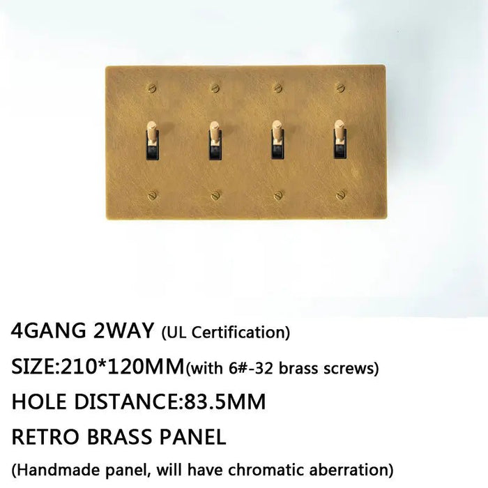 Brass Toggle Switch (1 to 5 Gang) - Simprolos
