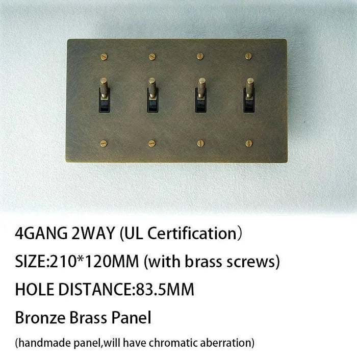 Brass Toggle Switch (1 to 5 Gang) - Simprolos