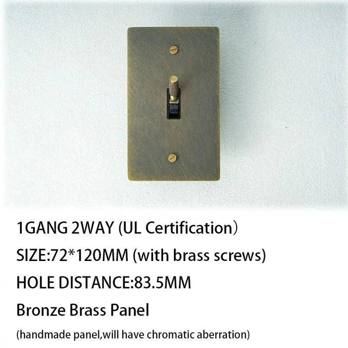 Brass Toggle Switch (1 to 5 Gang) - Simprolos