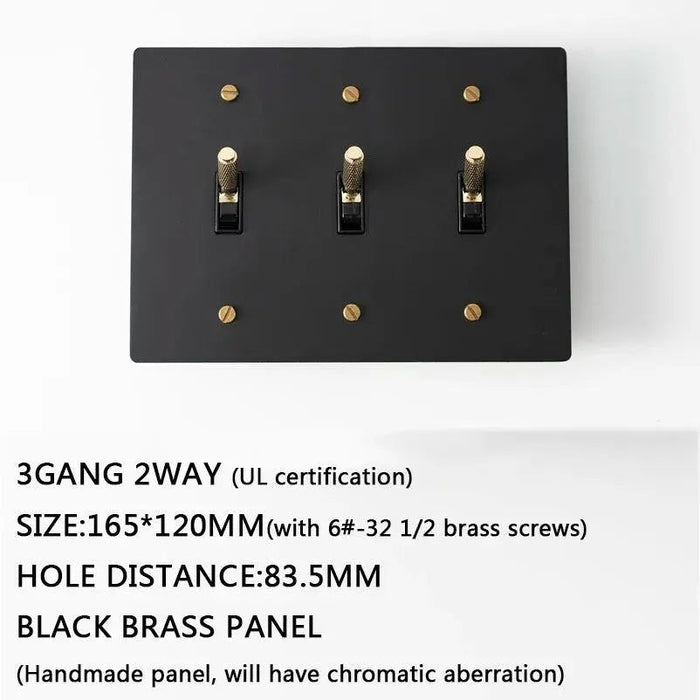 Brass Toggle Switch (1 to 5 Gang) - Simprolos