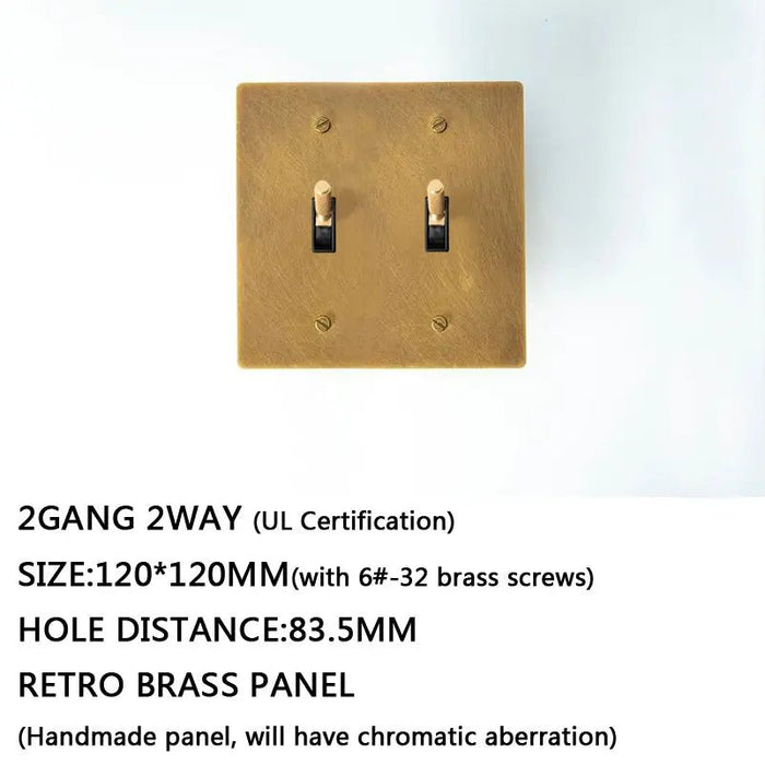 Brass Toggle Switch (1 to 5 Gang) - Simprolos