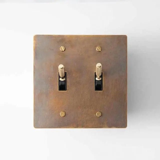 Brass Toggle Switch (2 - Gang) - Simprolos