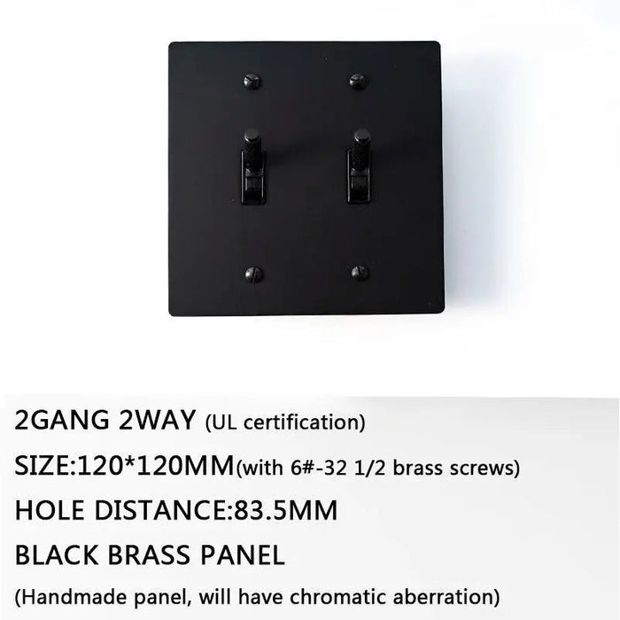Brass Toggle Switch (2 - Gang) - Simprolos