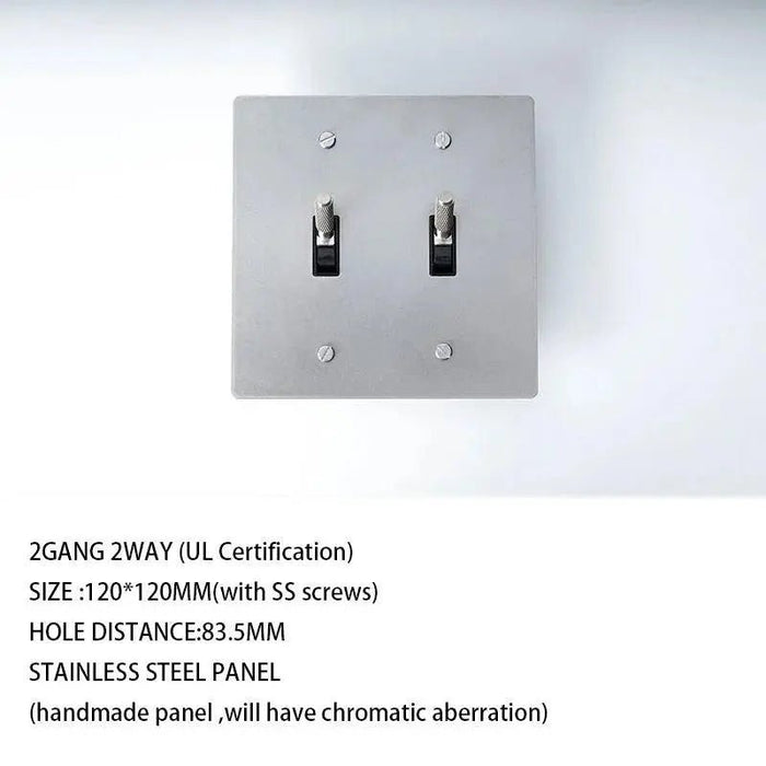 Brass Toggle Switch (2 - Gang) - Simprolos