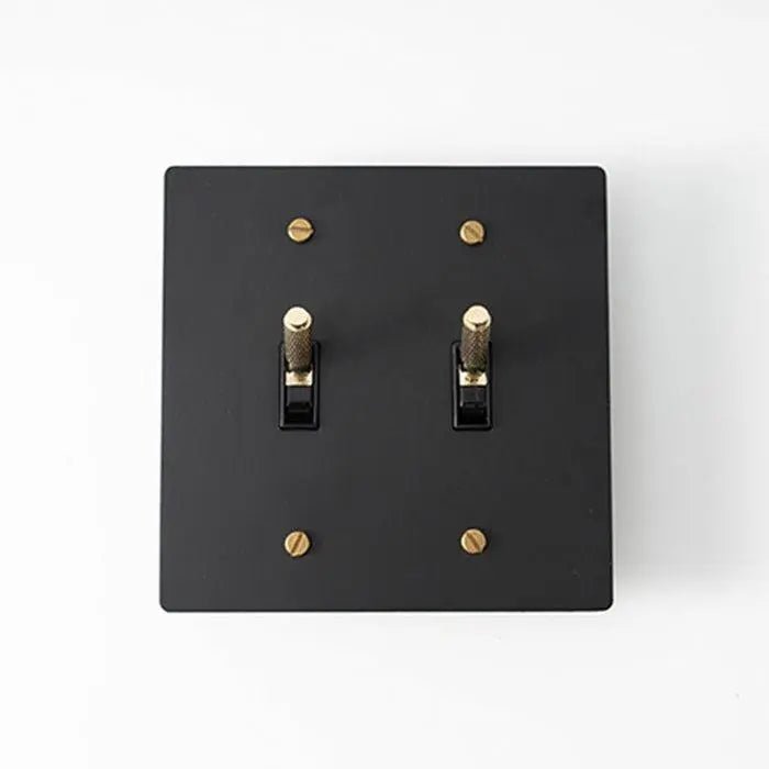 Brass Toggle Switch (2 - Gang) - Simprolos