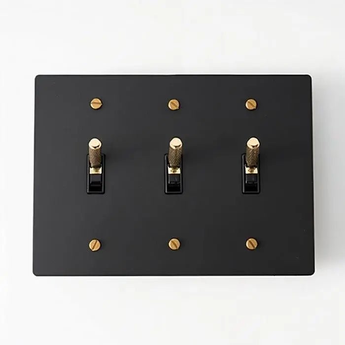 Brass Toggle Switch (3 - Gang) - Simprolos