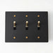 Brass Toggle Switch (3 - Gang) - Simprolos