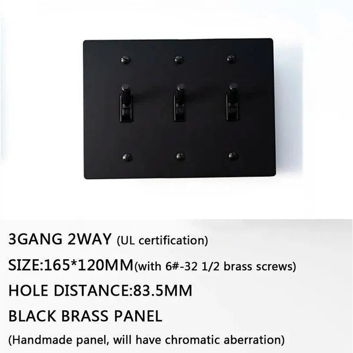 Brass Toggle Switch (3 - Gang) - Simprolos