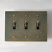 Brass Toggle Switch (3 - Gang) - Simprolos