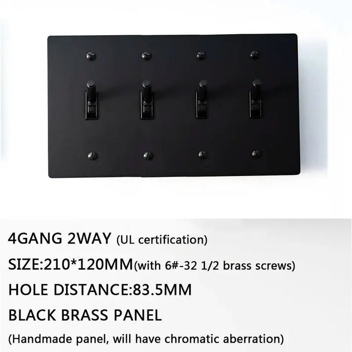 Brass Toggle Switch (4 - Gang) - Simprolos