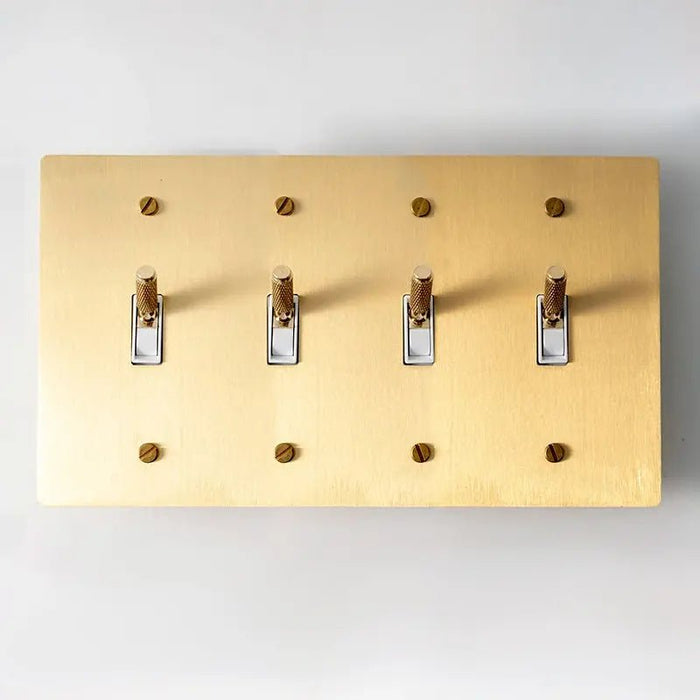Brass Toggle Switch (4 - Gang) - Simprolos