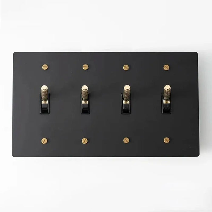 Brass Toggle Switch (4 - Gang) - Simprolos