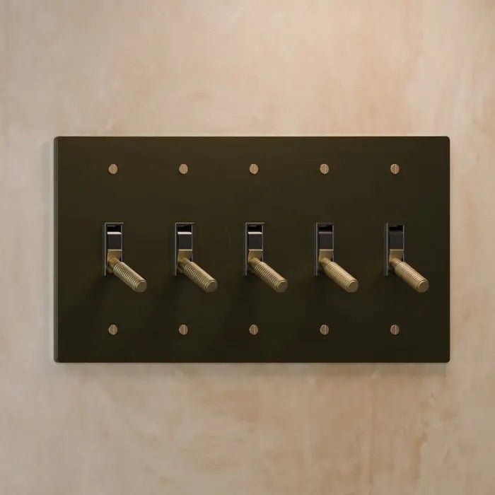 Brass Toggle Switch (5 - Gang) - Simprolos