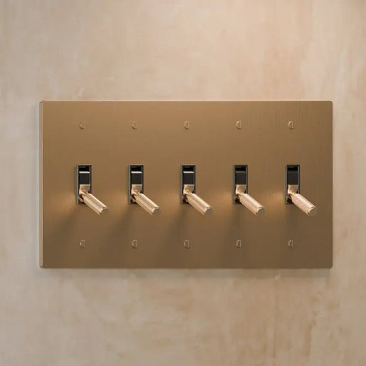 Brass Toggle Switch (5 - Gang) - Simprolos