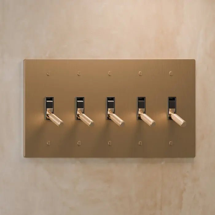 Brass Toggle Switch (5 - Gang) - Simprolos