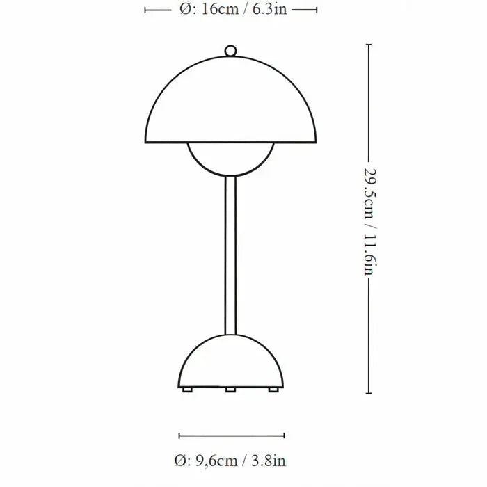 Brolly Table Lamp - Tap & Dim - Simprolos