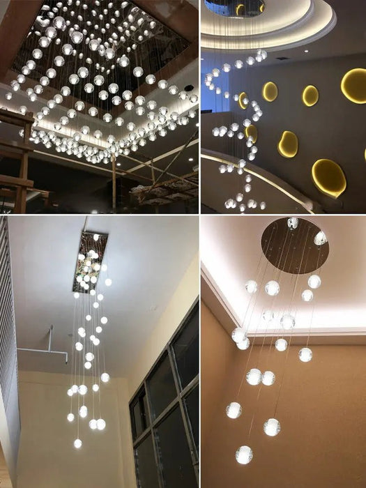 Bubble Crystal Ball Staircase Chandelier - Simprolos