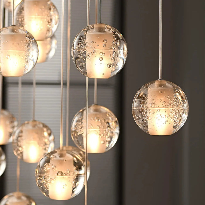 Bubble Crystal Ball Staircase Chandelier - Simprolos