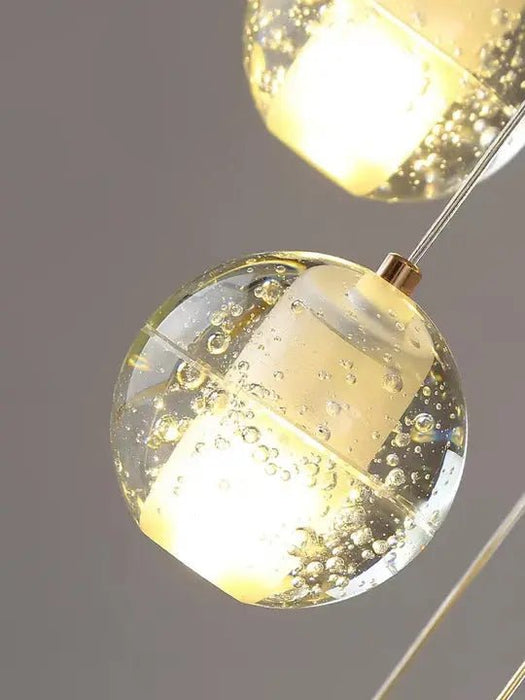 Bubble Crystal Ball Staircase Chandelier - Simprolos