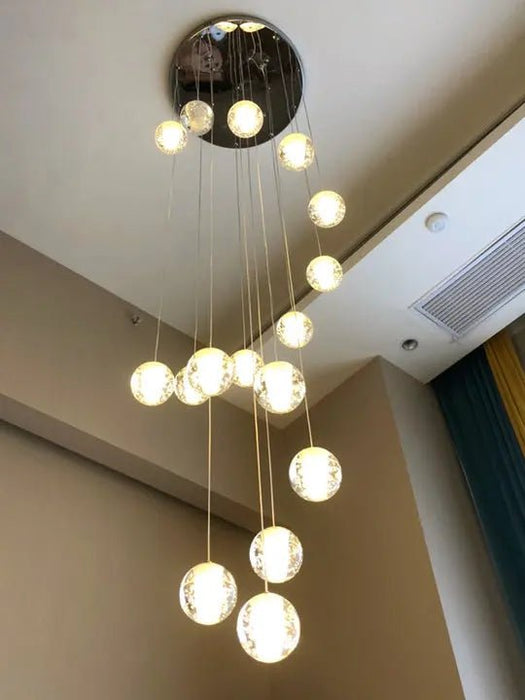 Bubble Crystal Ball Staircase Chandelier - Simprolos