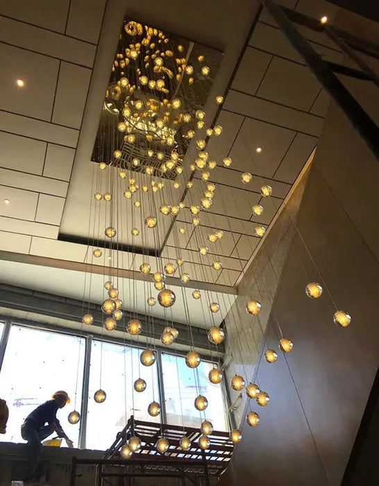 Bubble Crystal Ball Staircase Chandelier - Simprolos