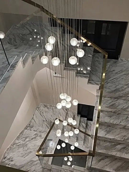 Bubble Crystal Ball Staircase Chandelier - Simprolos