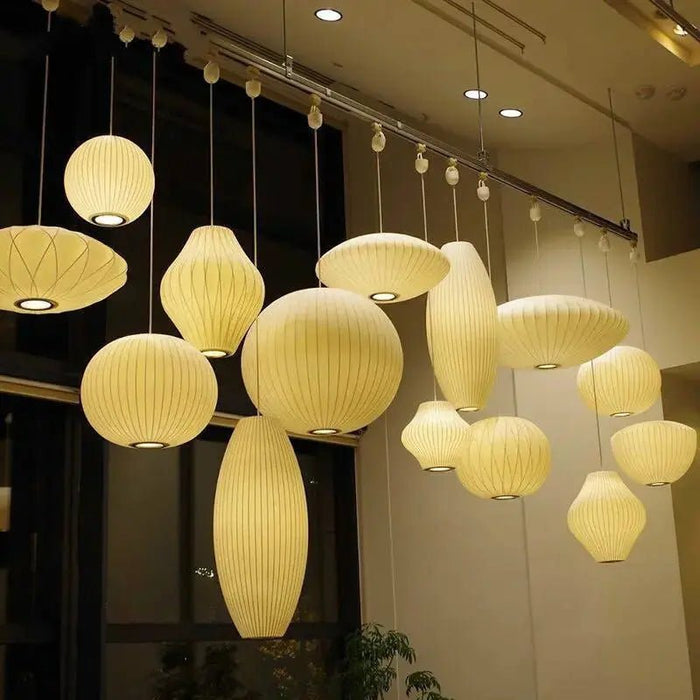Bubble Mulberry Silk Pendant Lamp - Simprolos