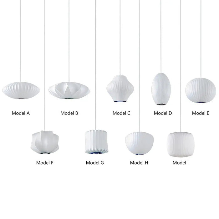 Bubble Mulberry Silk Pendant Lamp - Simprolos