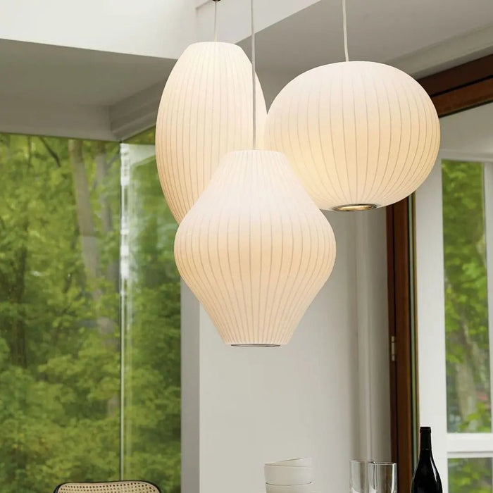 Bubble Mulberry Silk Pendant Lamp - Simprolos