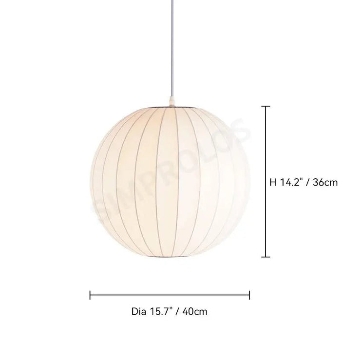 Bubble Mulberry Silk Pendant Lamp - Simprolos