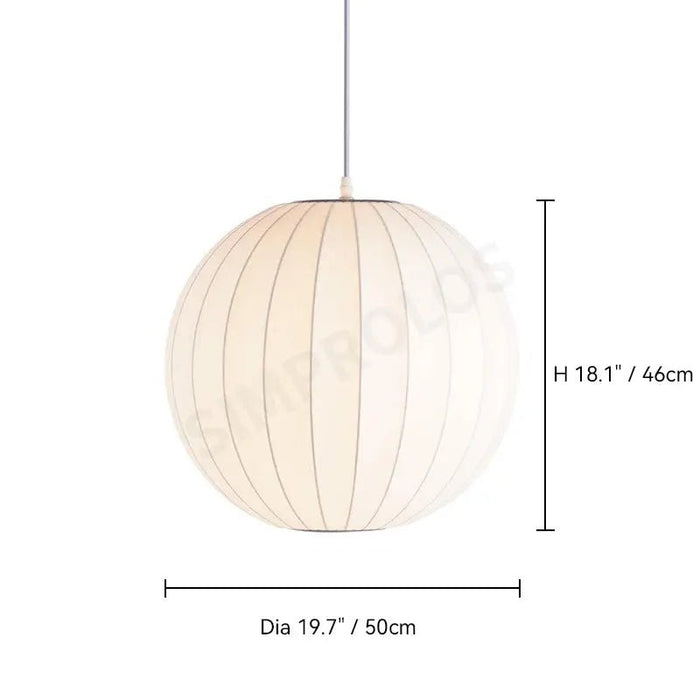 Bubble Mulberry Silk Pendant Lamp - Simprolos