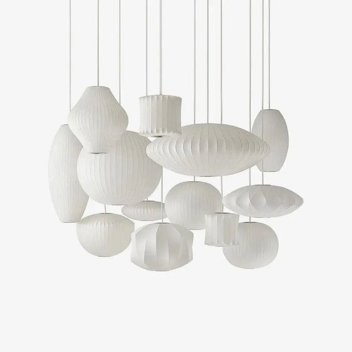 Bubble Mulberry Silk Pendant Lamp - Simprolos