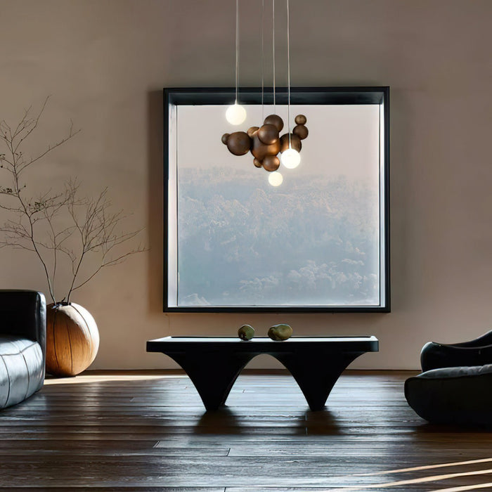 Bubble Wood Balls Chandelier - Simprolos